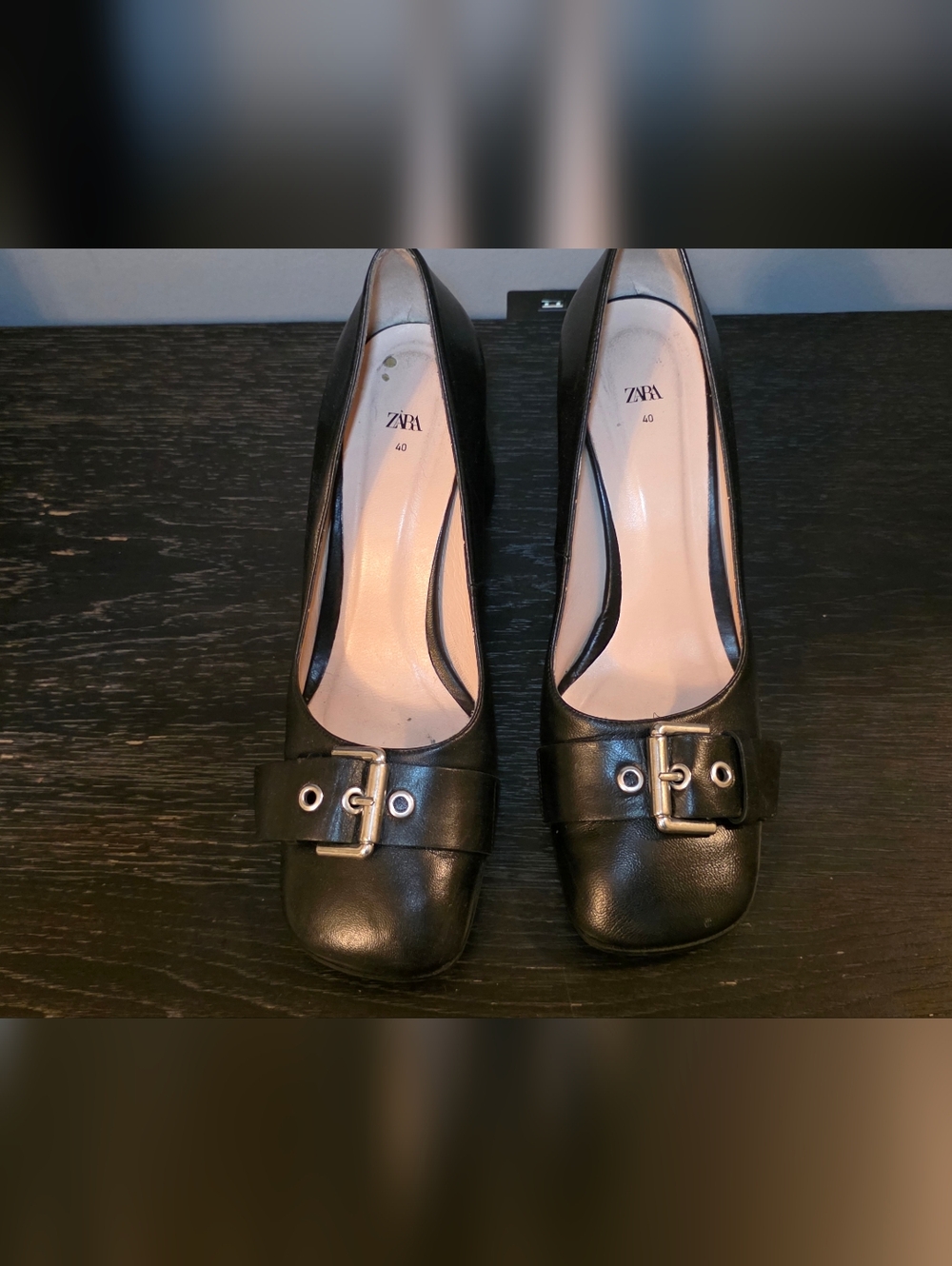 🖤 ZARA Black Block Heel Pumps – Classic & Elegant 🖤